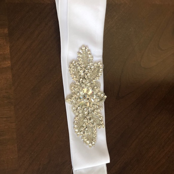 Bride sash wedding white - Picture 2 of 5